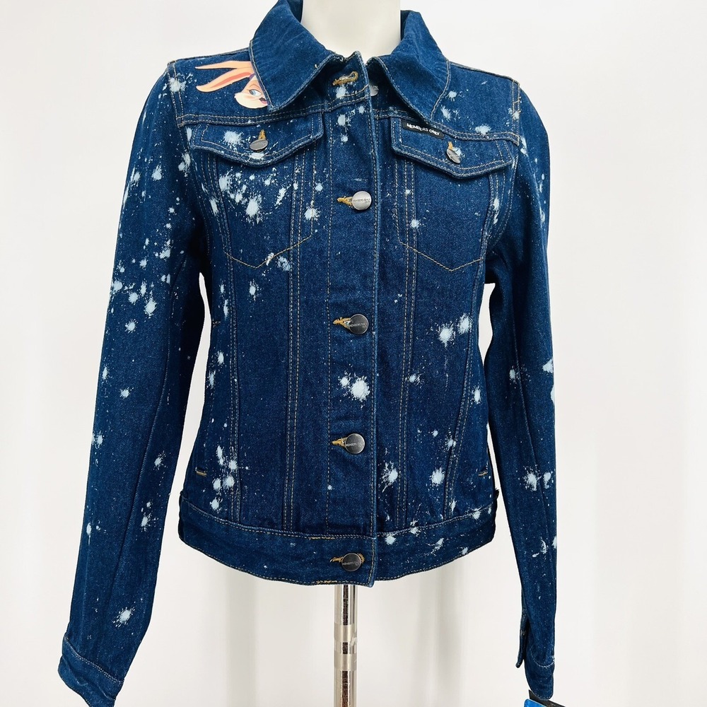 NWT Members Only Women's Space Jam Legacy Looney Tunes Squad Blue Jacket Size M - Picture 3 of 11